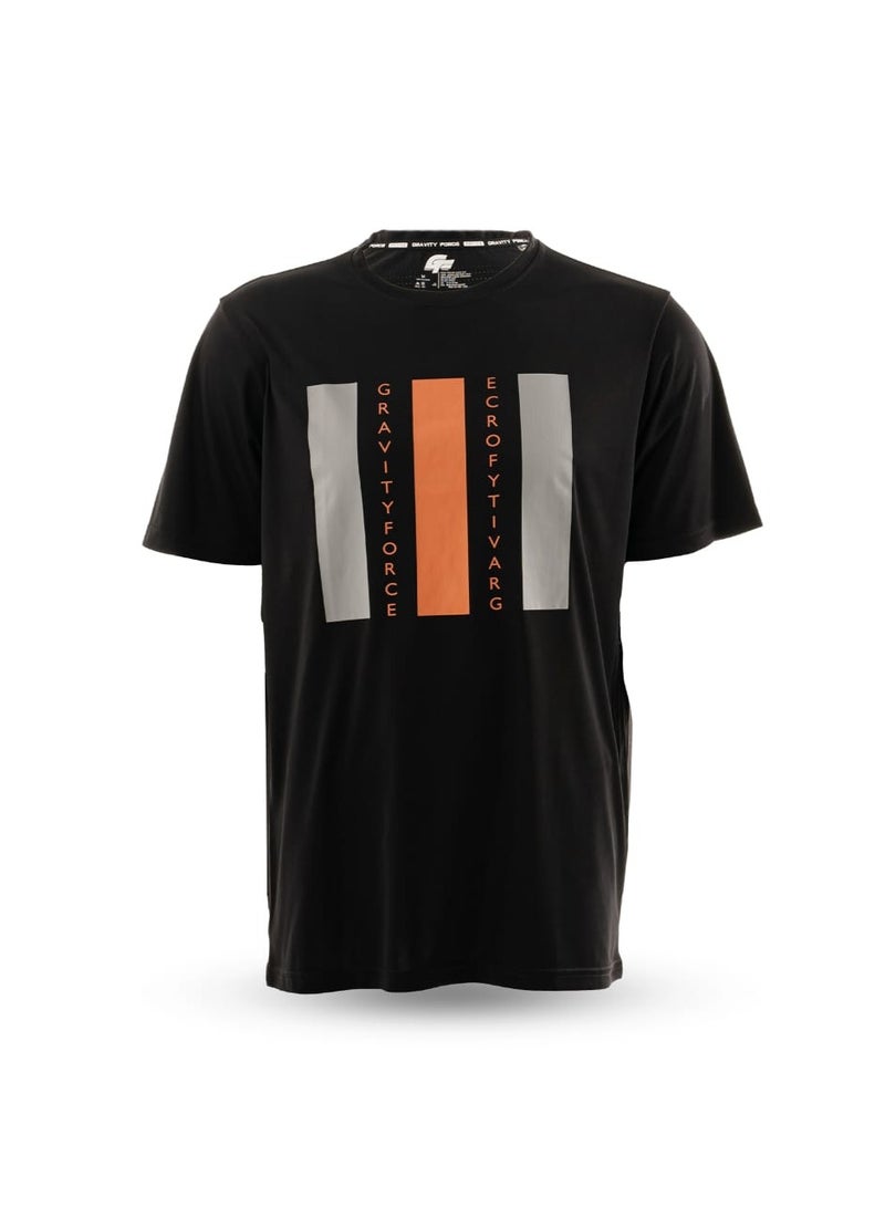 گریوِٹی فورس تي شيرت رجالي ضاغط سريع الجفاف من جرافيتي فورس | قماش خفيف الوزن قابل للتنفس | ملابس رياضية للياقة البدنية والجيم | كم قصير مناسب للرياضة - Image 1